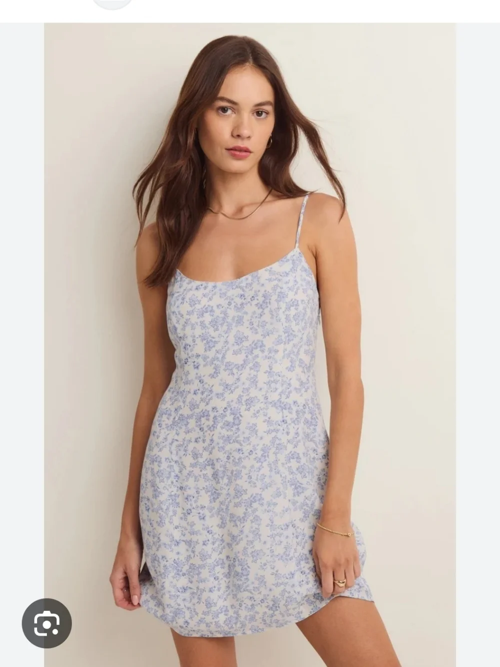 Z Supply Blue Floral Midi Slip Dress - Picture 3 of 7